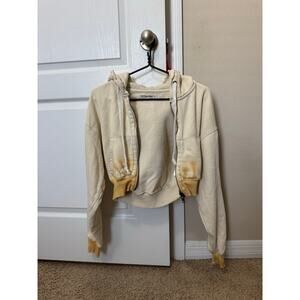 Free People Cropped Full Zip Hoodie